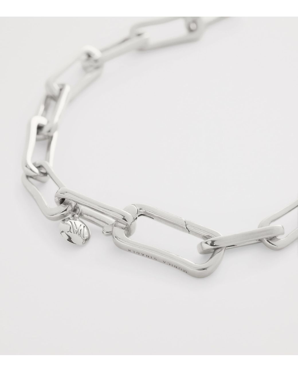 Monica Vinader White Sterling Alta Charm Necklace