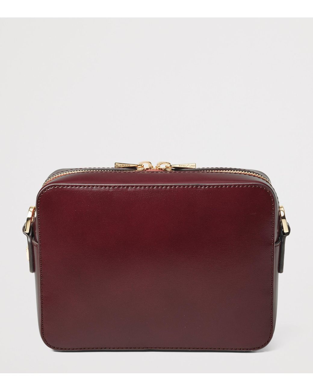 Aspinal Purple Leather Slot Weave Camera Bag