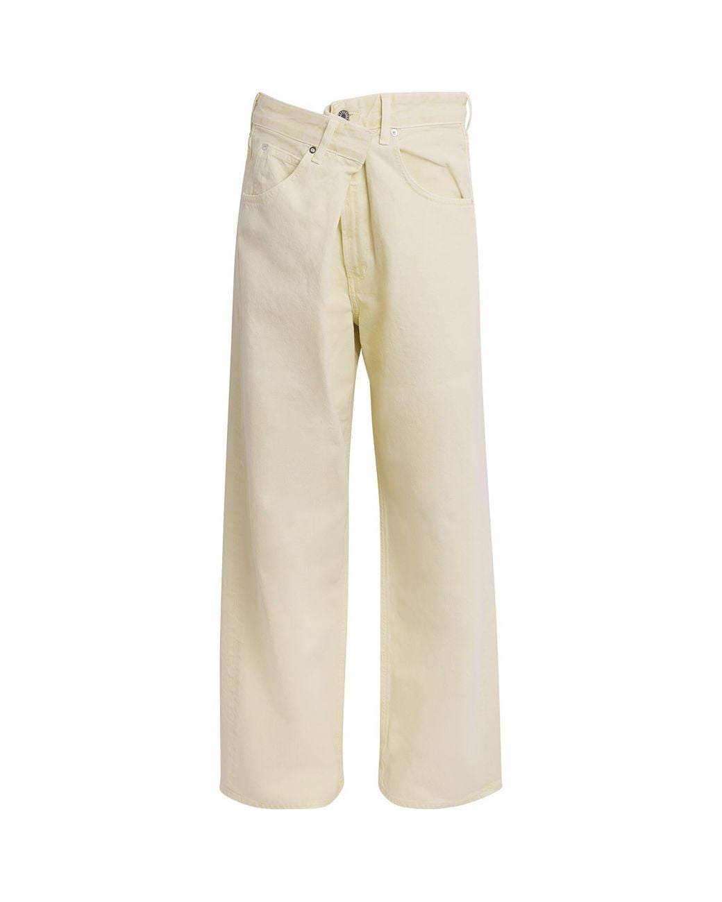 Agolde Natural Vana Fold Wide-Leg Jeans