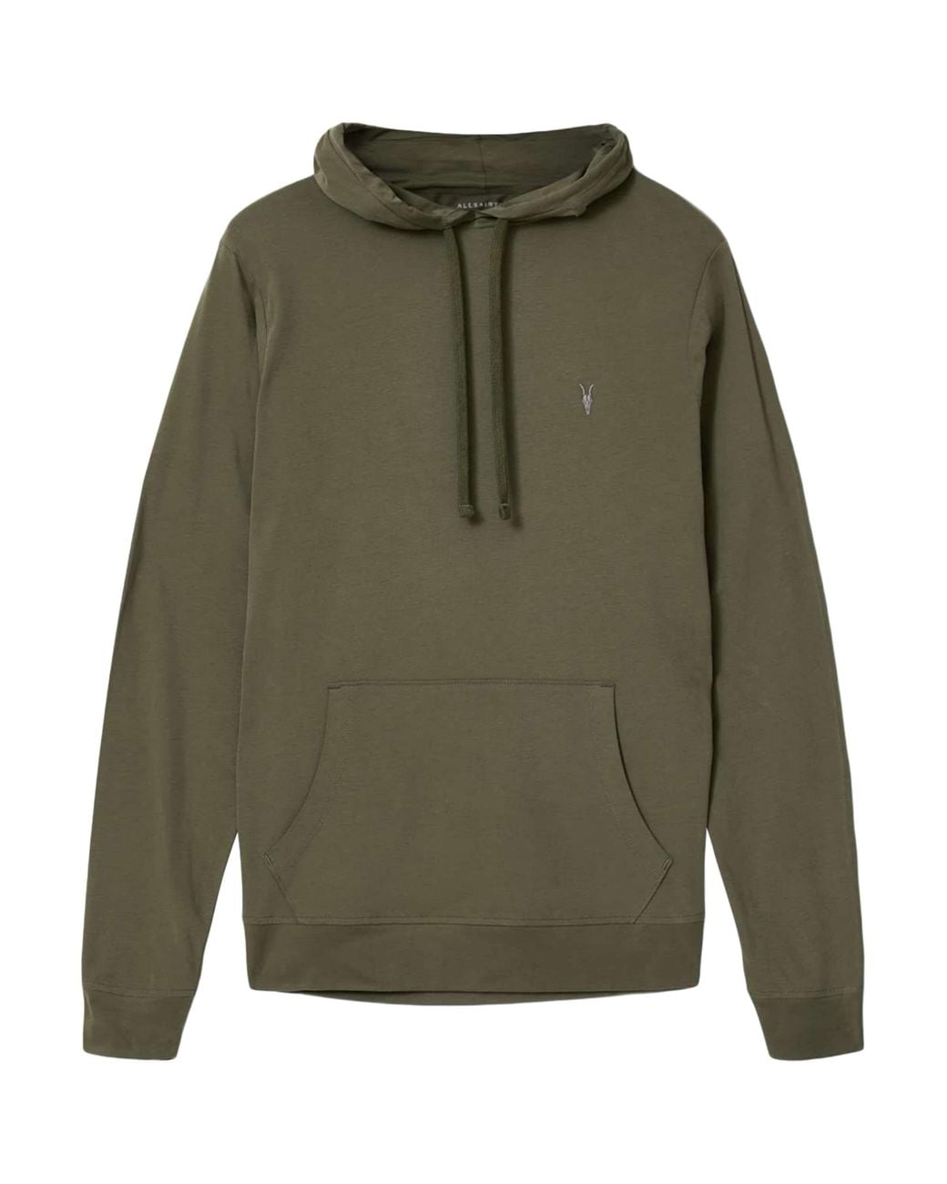 AllSaints Green Brace Over-The-Head Hoodie for men