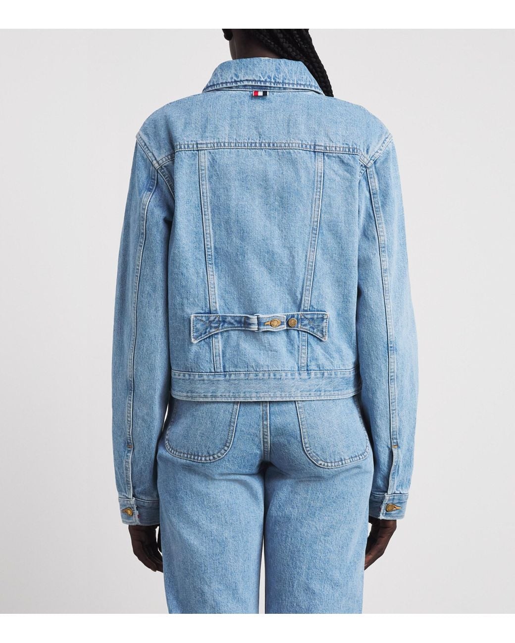 Thom Browne Blue Shrunken Selvedge Denim Jacket