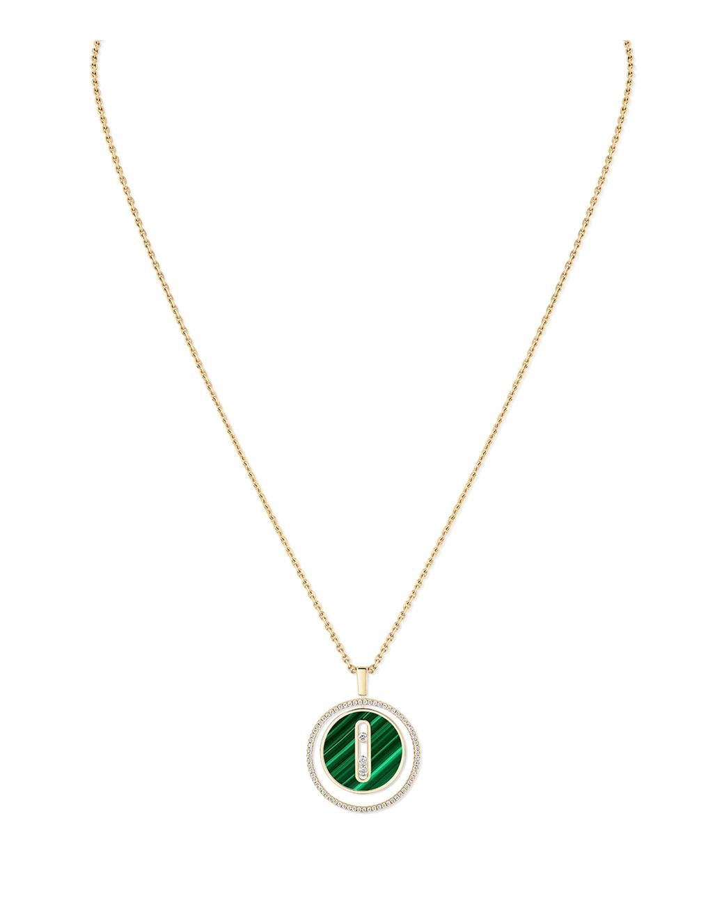 Messika Metallic Lucky Move, Diamond And Malachite Necklace