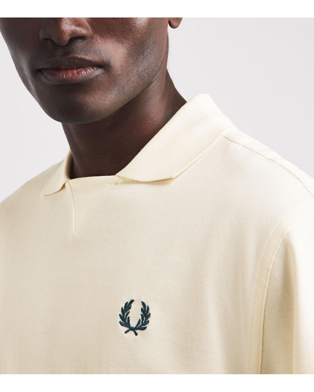 Fred Perry Cotton Pullover Polo Shirt in White for Men | Lyst