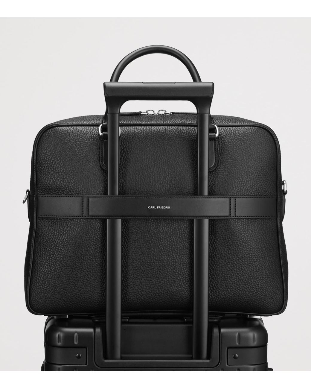 Carl Friedrik Black Leather Dunloe Briefcase for men