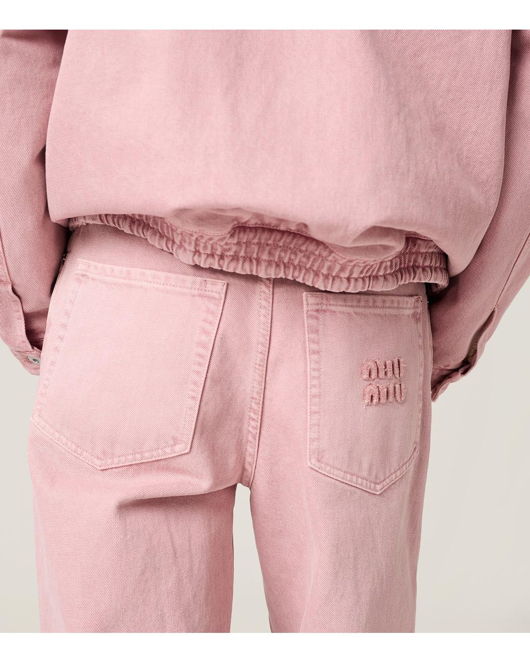Miu Miu Pink High-Rise Straight Jeans