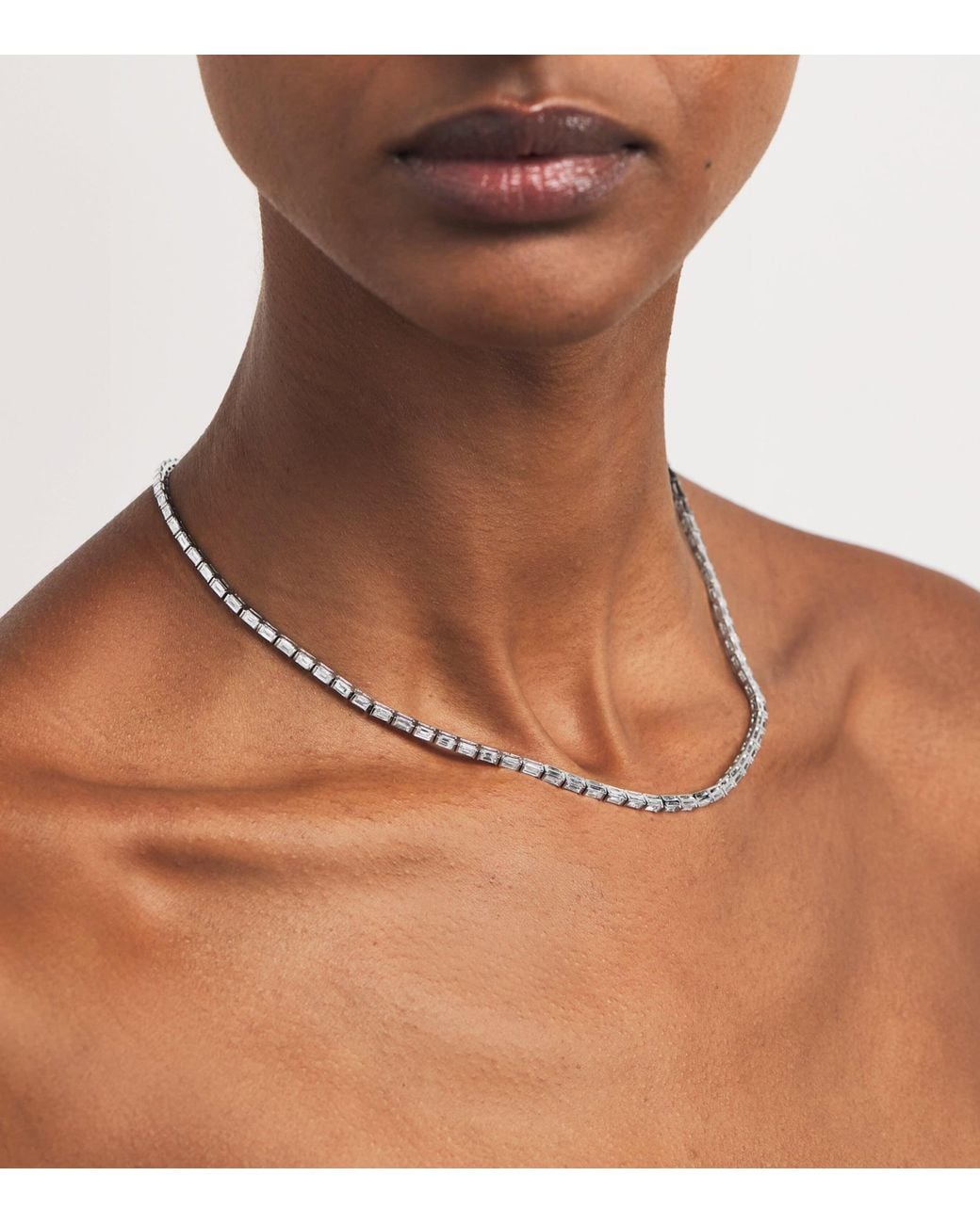 Anita Ko Metallic And Baguette Diamond Choker