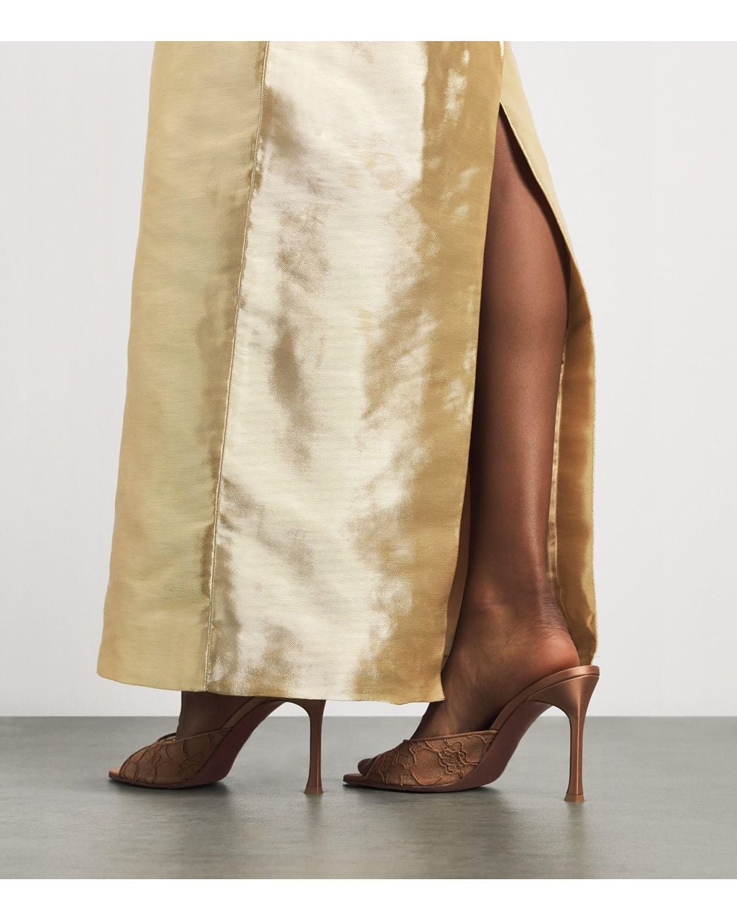 Cult Gaia Metallic Satin Strapless Ficklin Gown