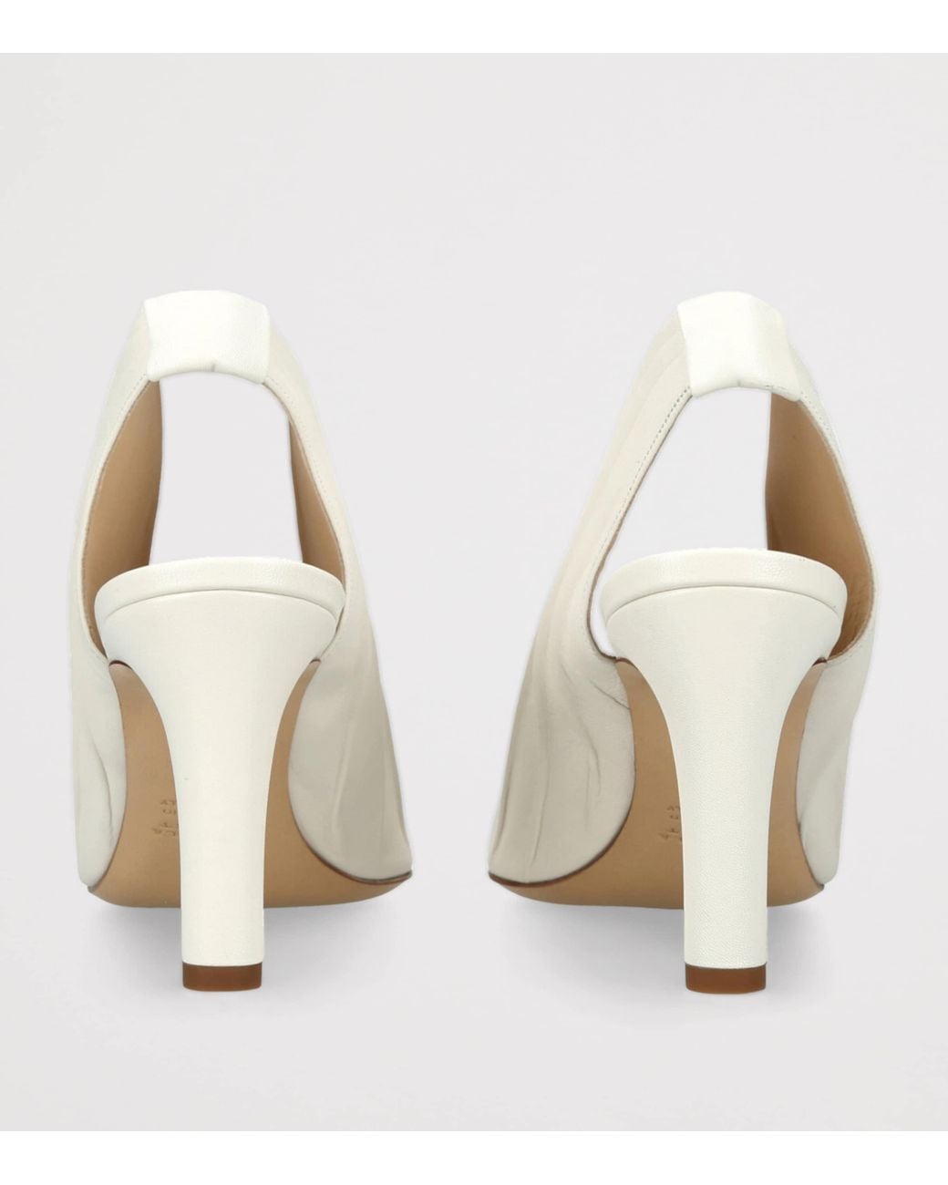 Gabriela Hearst White Leather Amari Slingback Pumps 75