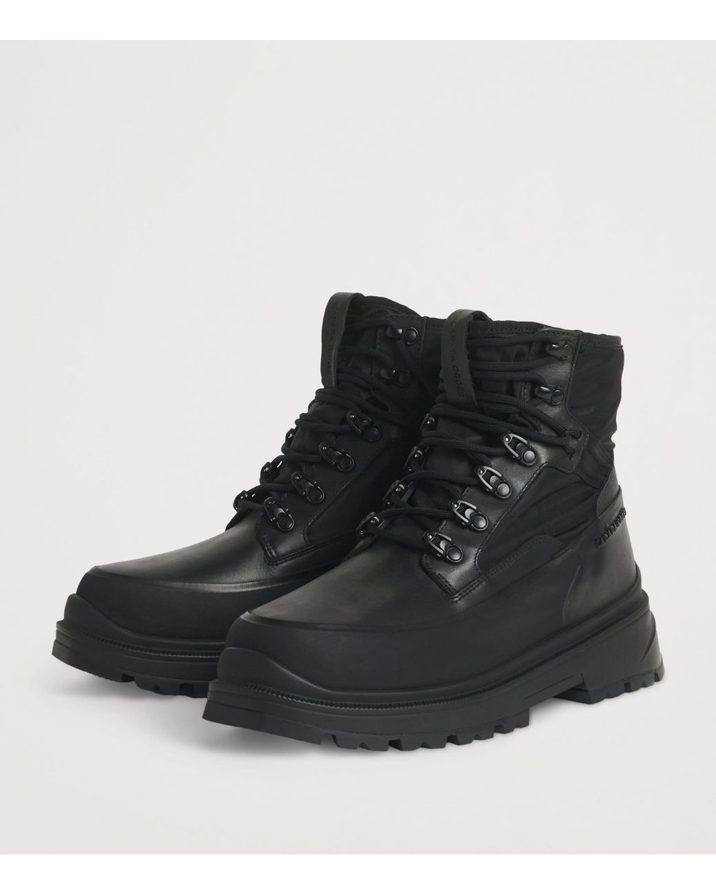 Canada Goose Black Leather Waterproof Keystone Boots for men