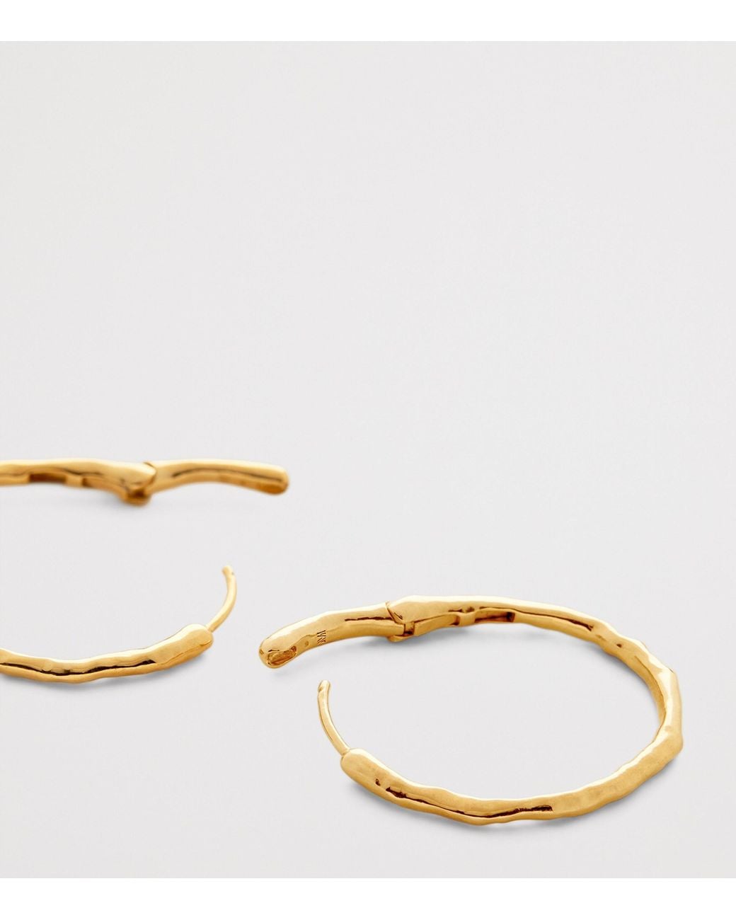 Monica Vinader Metallic Medium Vermeil Mv Siren Muse Hoop Earrings