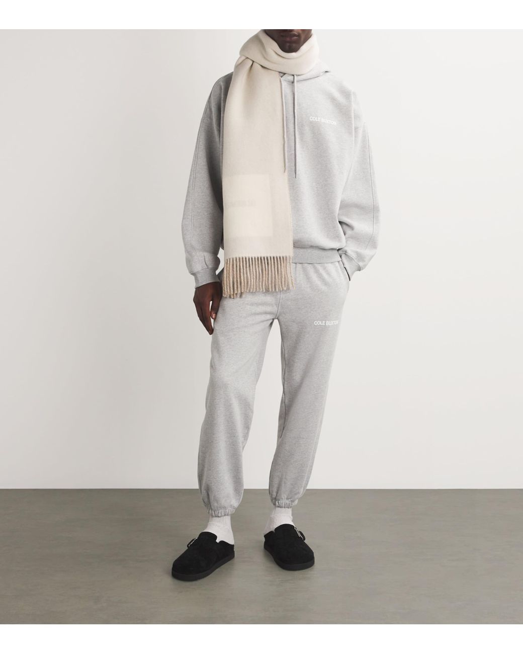 Cole Buxton Gray Sportswear Hoodie for men