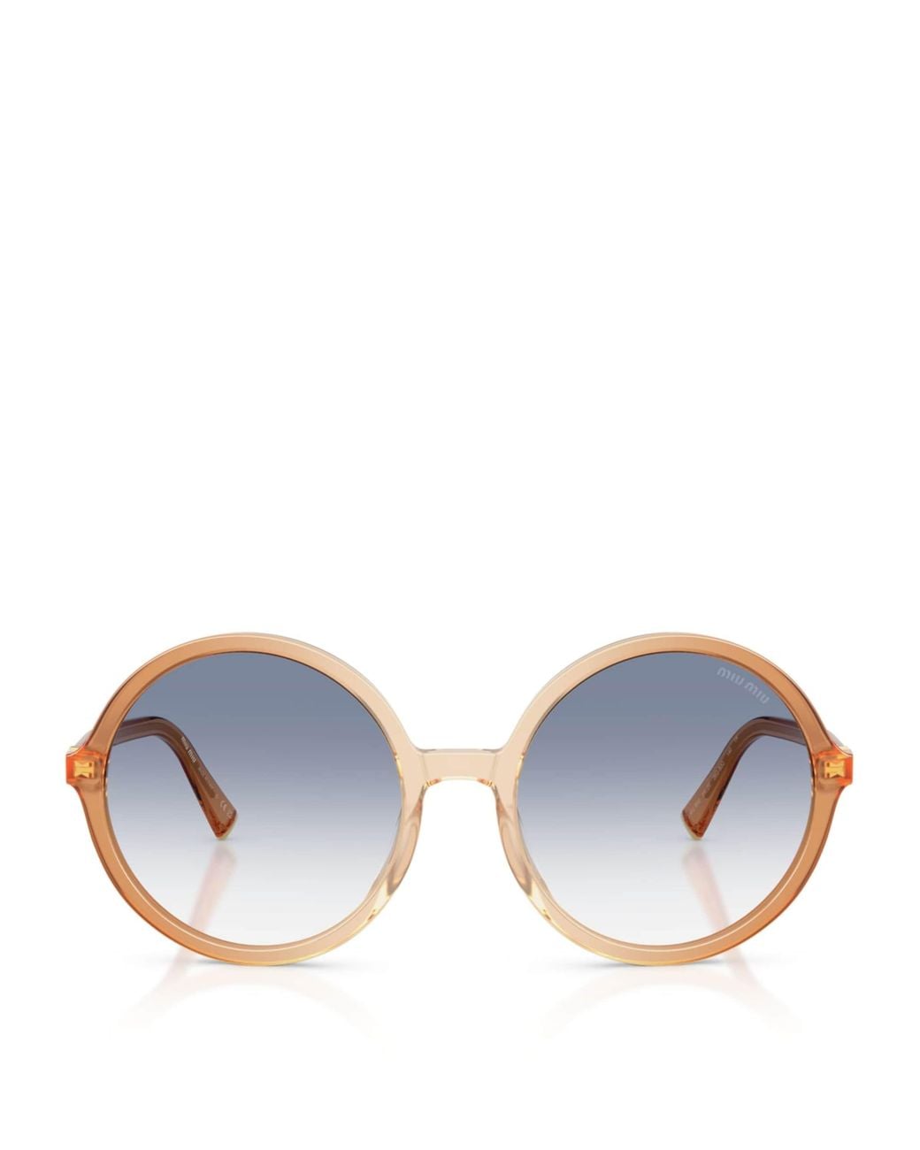 Miu Miu Blue Acetate Oversized Round Sunglasses