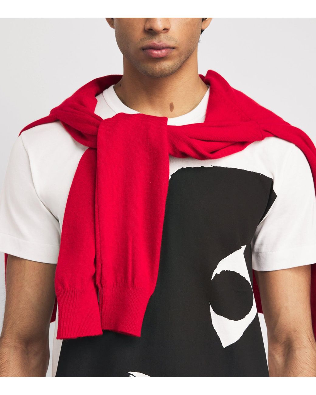 COMME DES GARÇONS PLAY Black Cotton Bottom Corner Heart T-Shirt for men