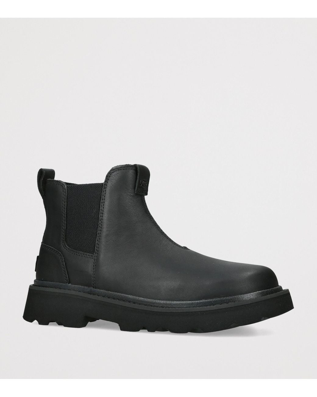 Ugg Black Leather Lug Chelsea Boots for men