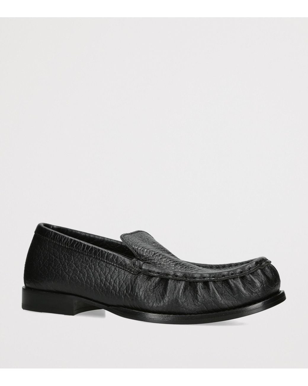Dries Van Noten Black Leather Penny Loafers