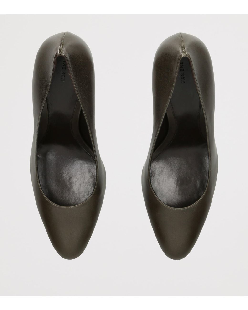 The Row Brown Ornella Leather Pumps 90
