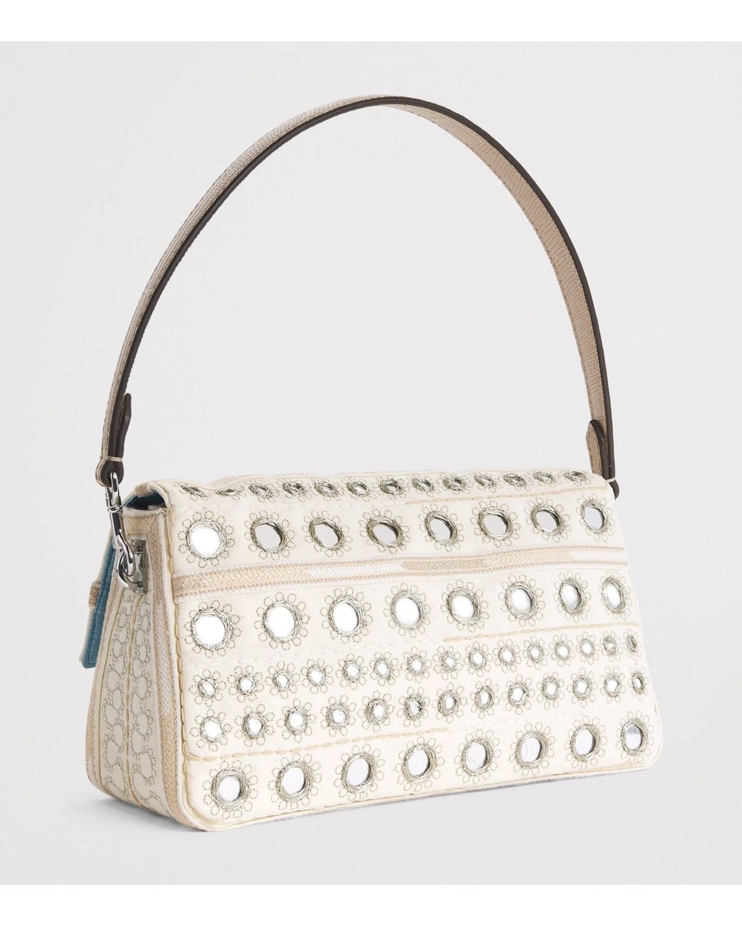 Tory Burch Metallic Small Embellished Charlie Shoulder Bag