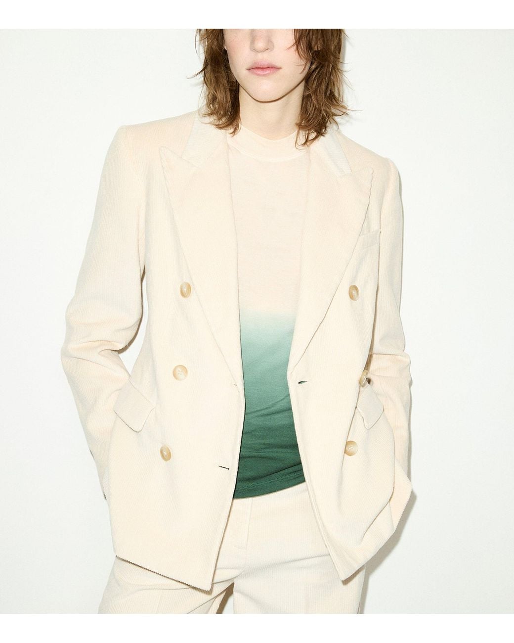 MAX&Co. Natural Corduroy Blazer