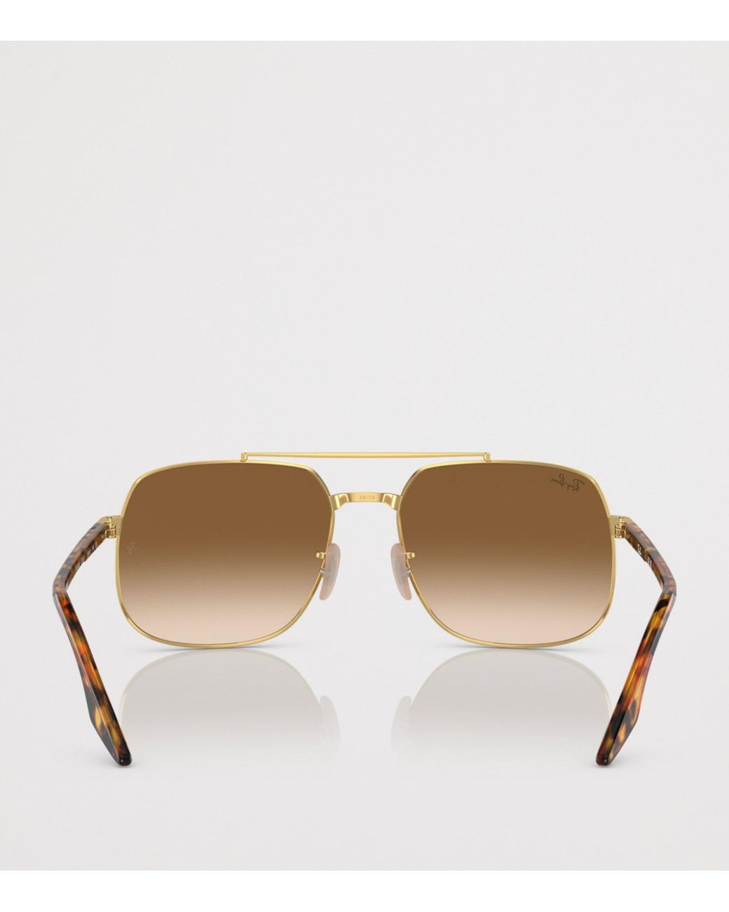 Ray-Ban Brown Rounded Pilot Sunglasses
