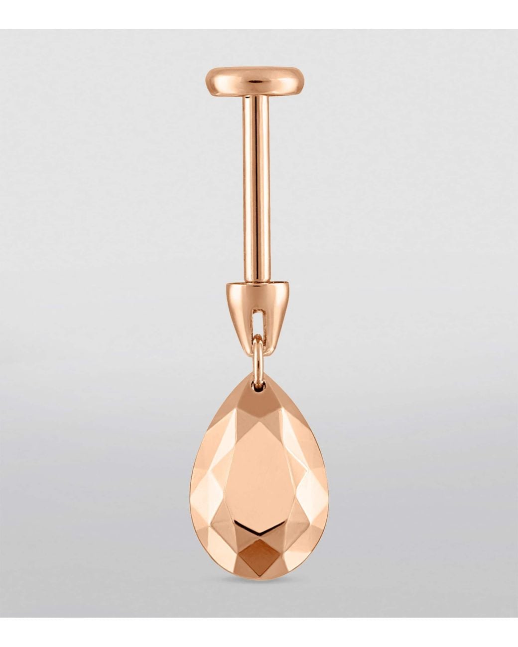 Maria Tash Natural Faceted Pear Threaded Charm Earring