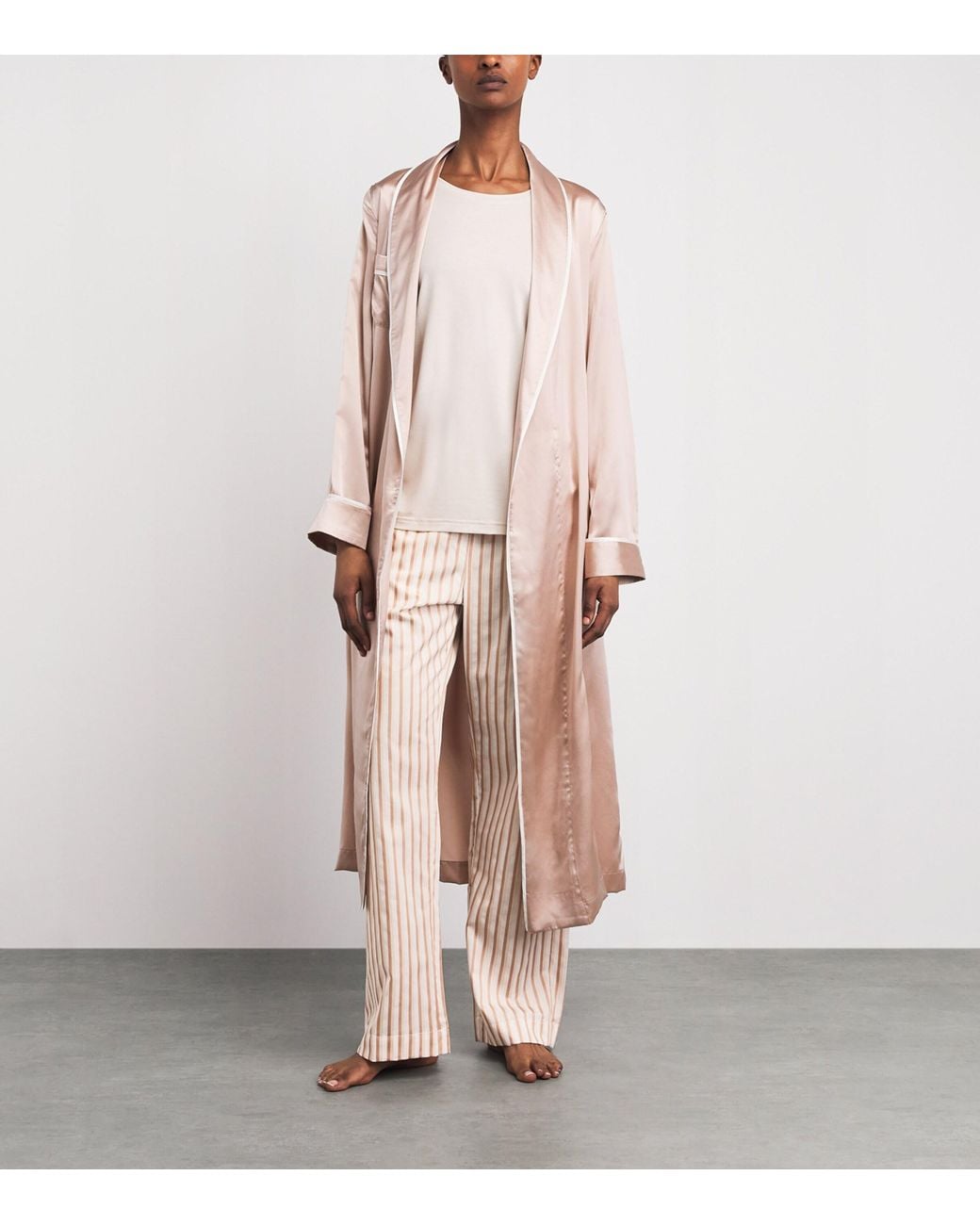 Derek Rose Natural Cotton Capri Pyjama Bottoms