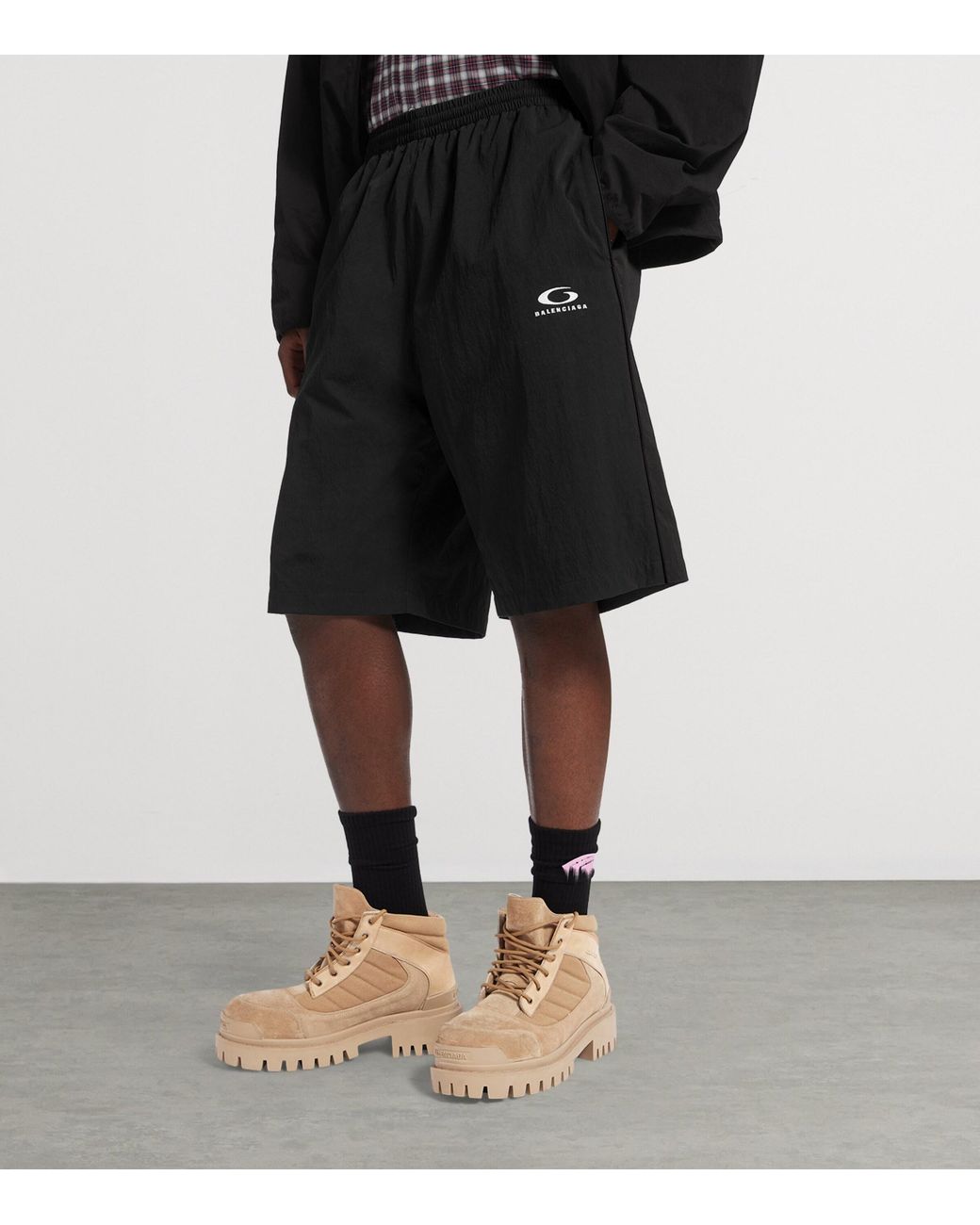 Balenciaga Black Loop Sports Icon Track Shorts for men