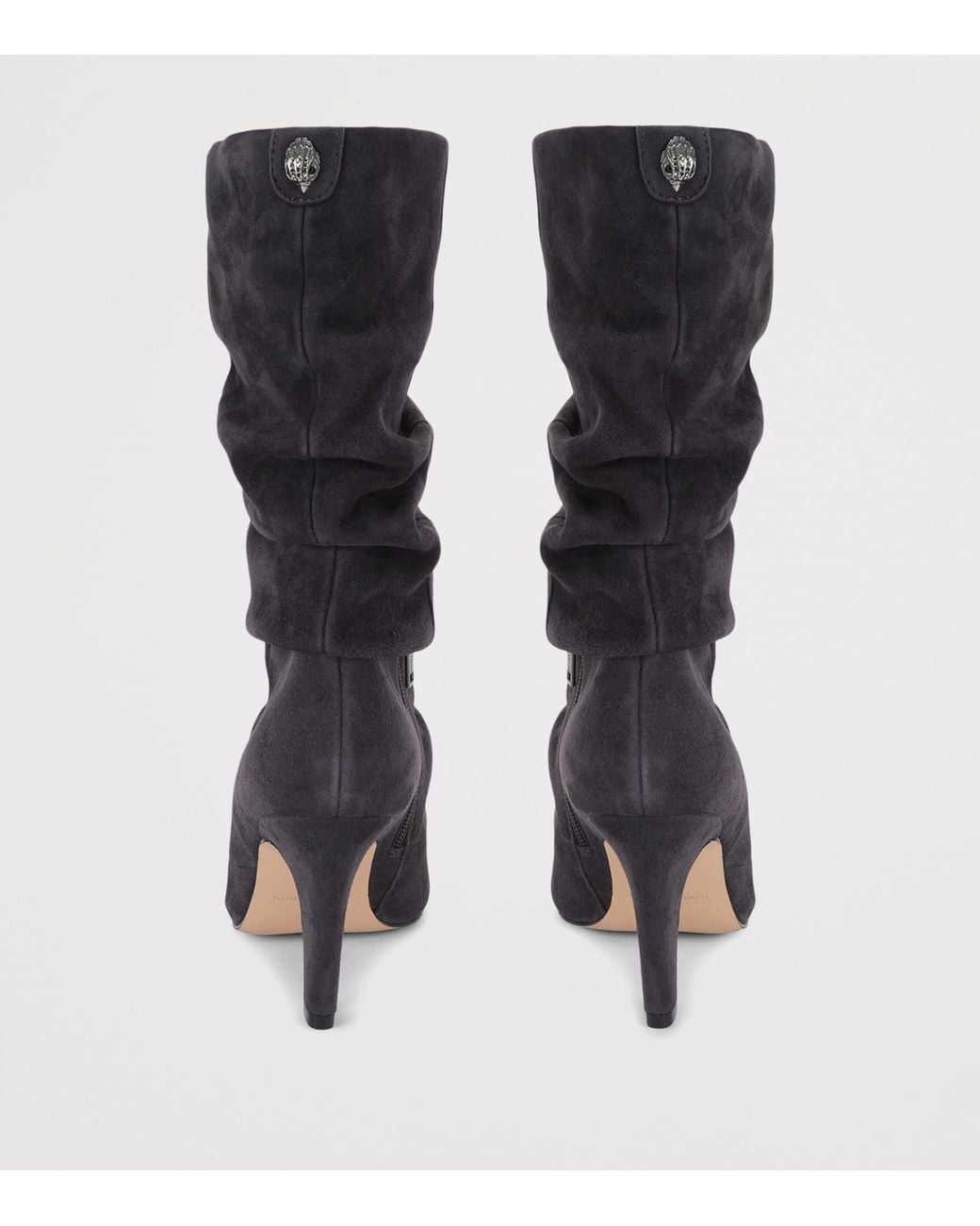 Kurt Geiger Black Suede Barb Slouch Boots