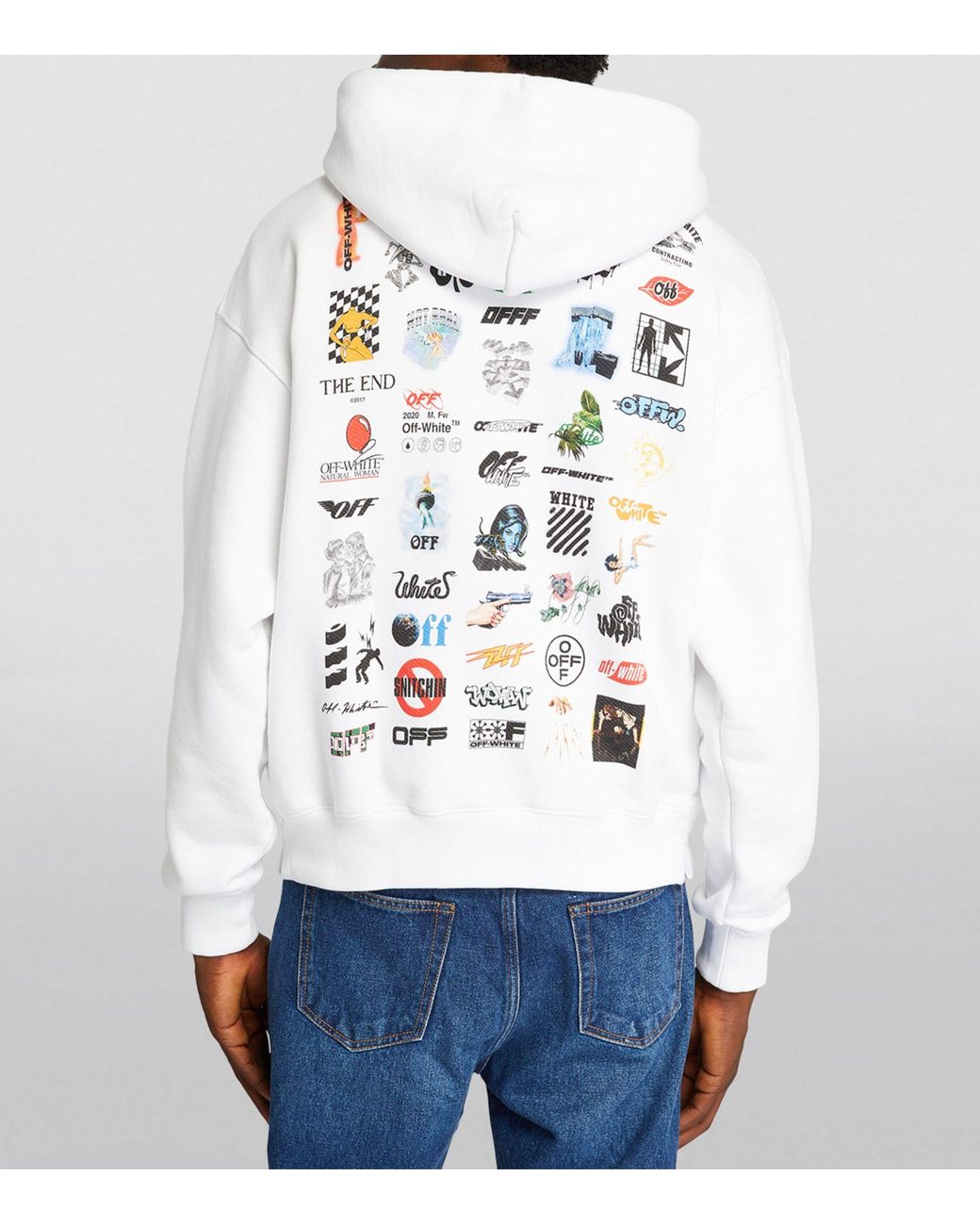 Off white top contracting hoodie