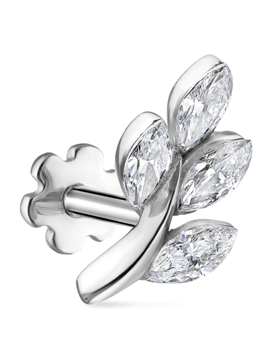 Maria Tash Metallic Diamond Vine Threaded Stud Earring