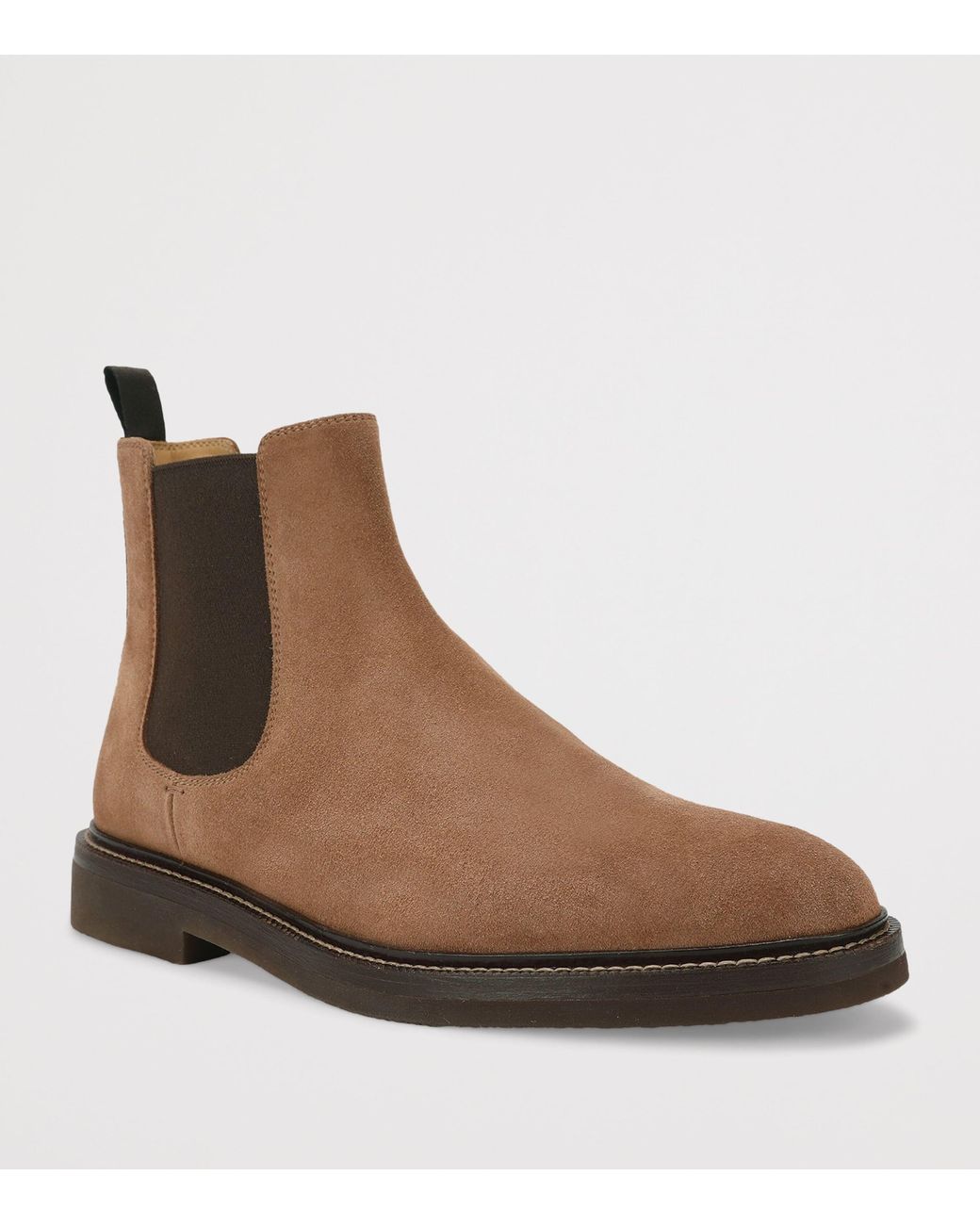 Brunello Cucinelli Brown Suede Chelsea Boots for men