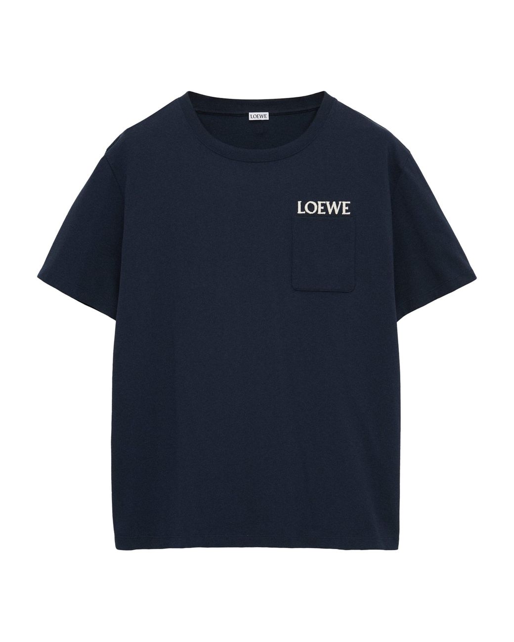 Loewe Blue Cotton Pocket Logo T-Shirt for men