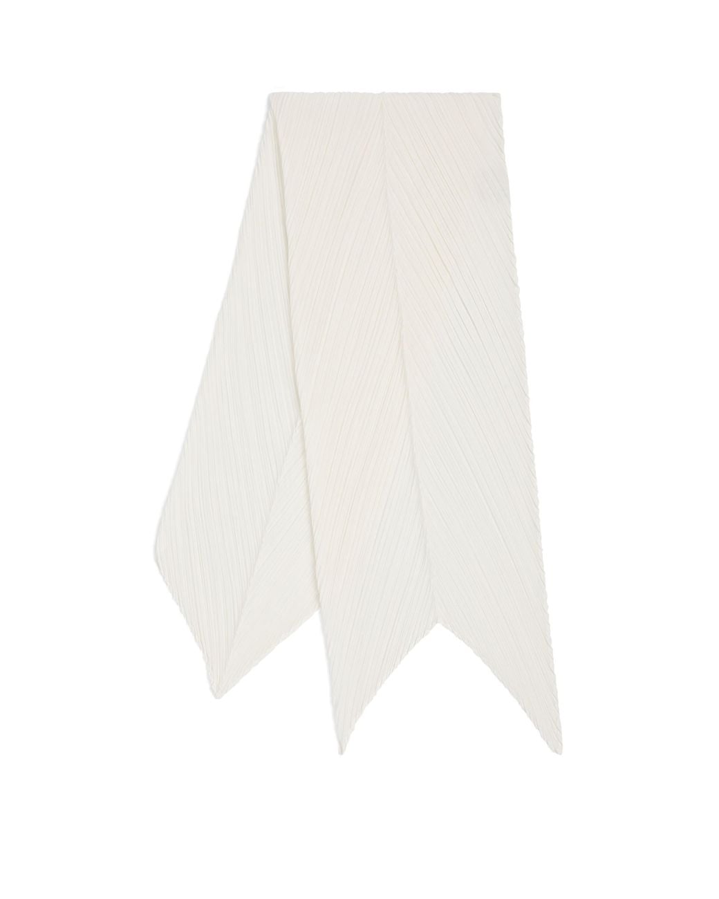 Pleats Please Issey Miyake White Pleated Basics Scarf
