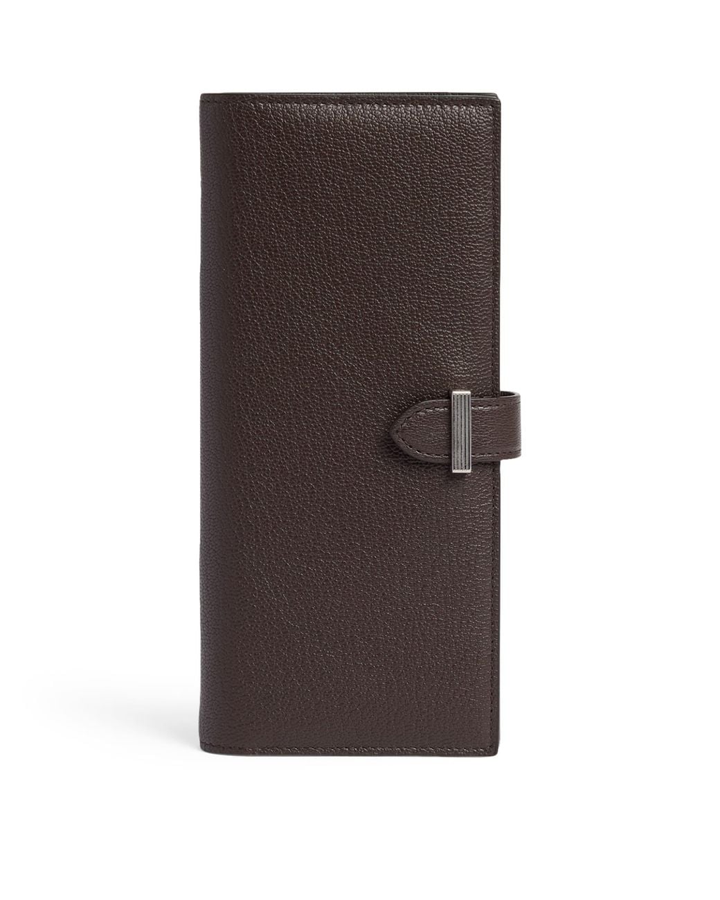 Dunhill Brown Long Capra Leather Alfred Wallet for men