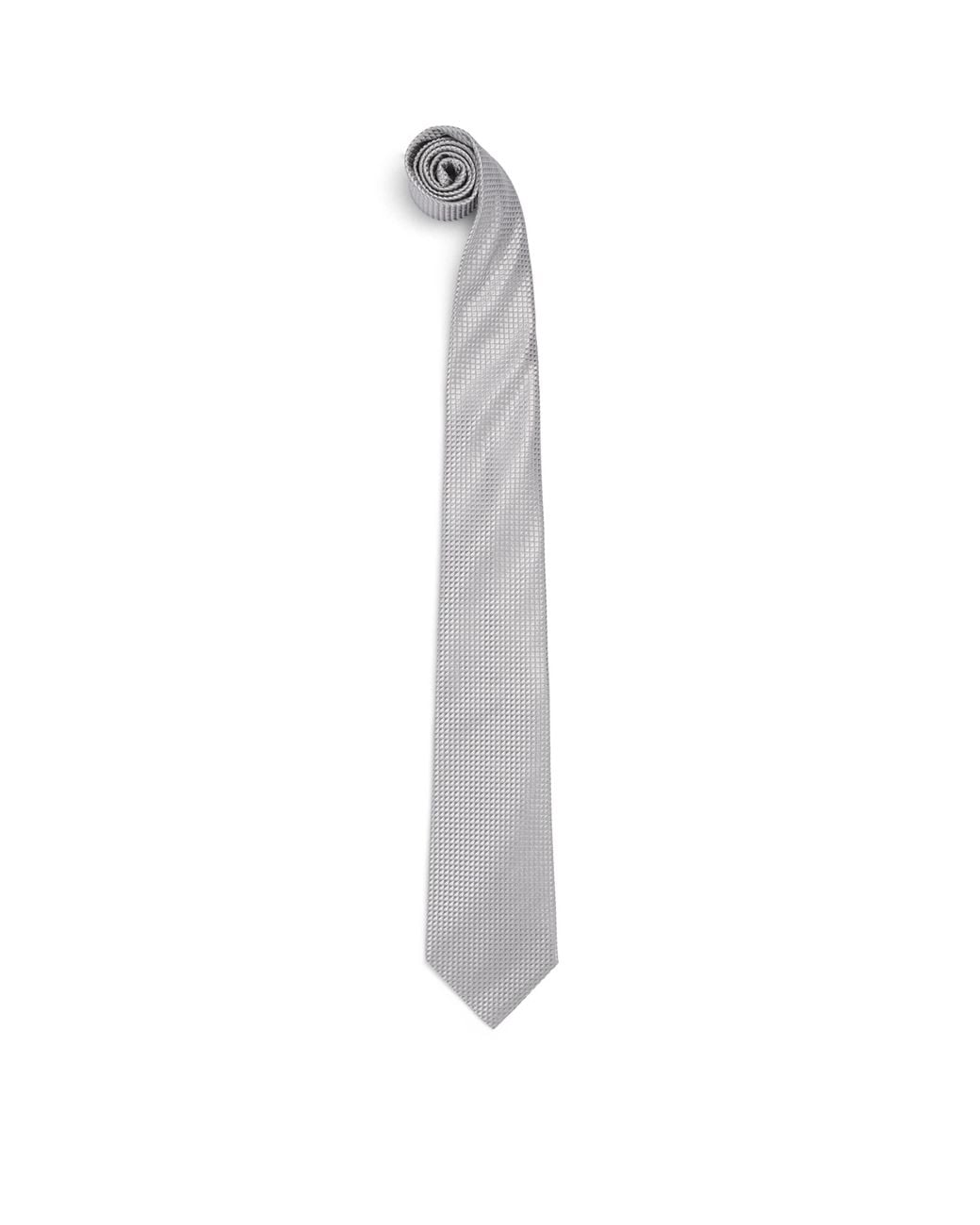 Emporio Armani White Silk Jacquard Tie for men