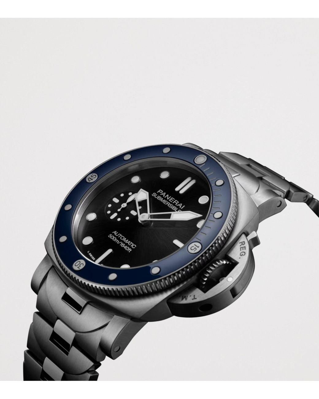 Panerai Gray Stainless Steel Submersible Watch