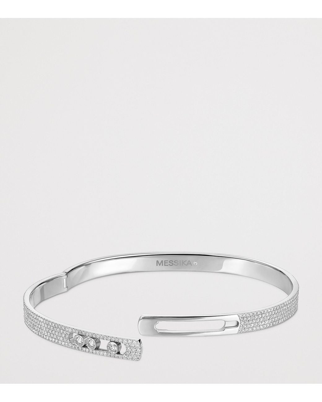 Messika White Move Noa And Diamond Pavé Bangle