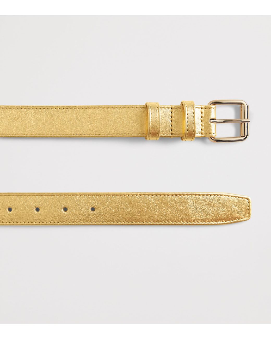 Comme des Garçons Metallic Leather Buckle Belt for men