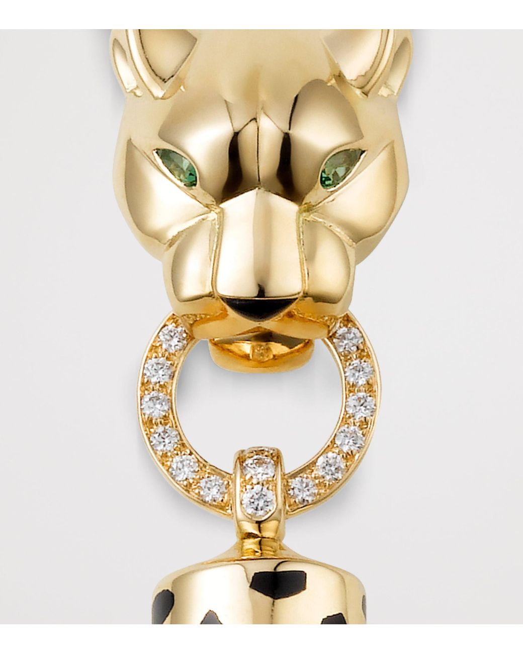 Cartier Metallic Diamond, Tsavorite And Onyx Panthère De Necklace