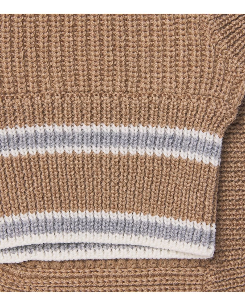 Fusalp Brown Merino Wool Stripe Cowl for men