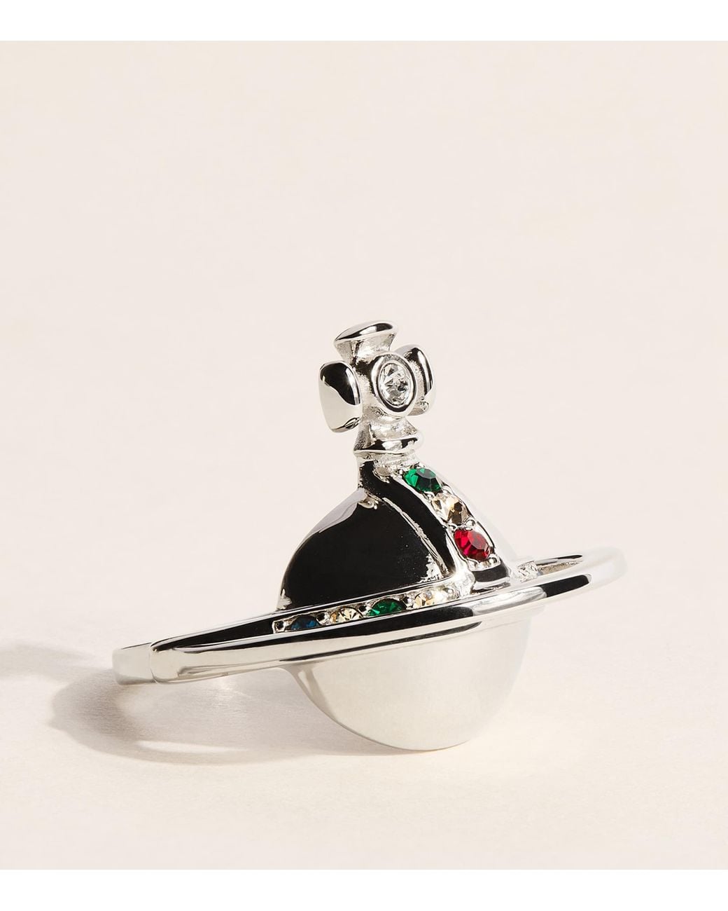 Vivienne Westwood Natural Solid Orb Ring for men