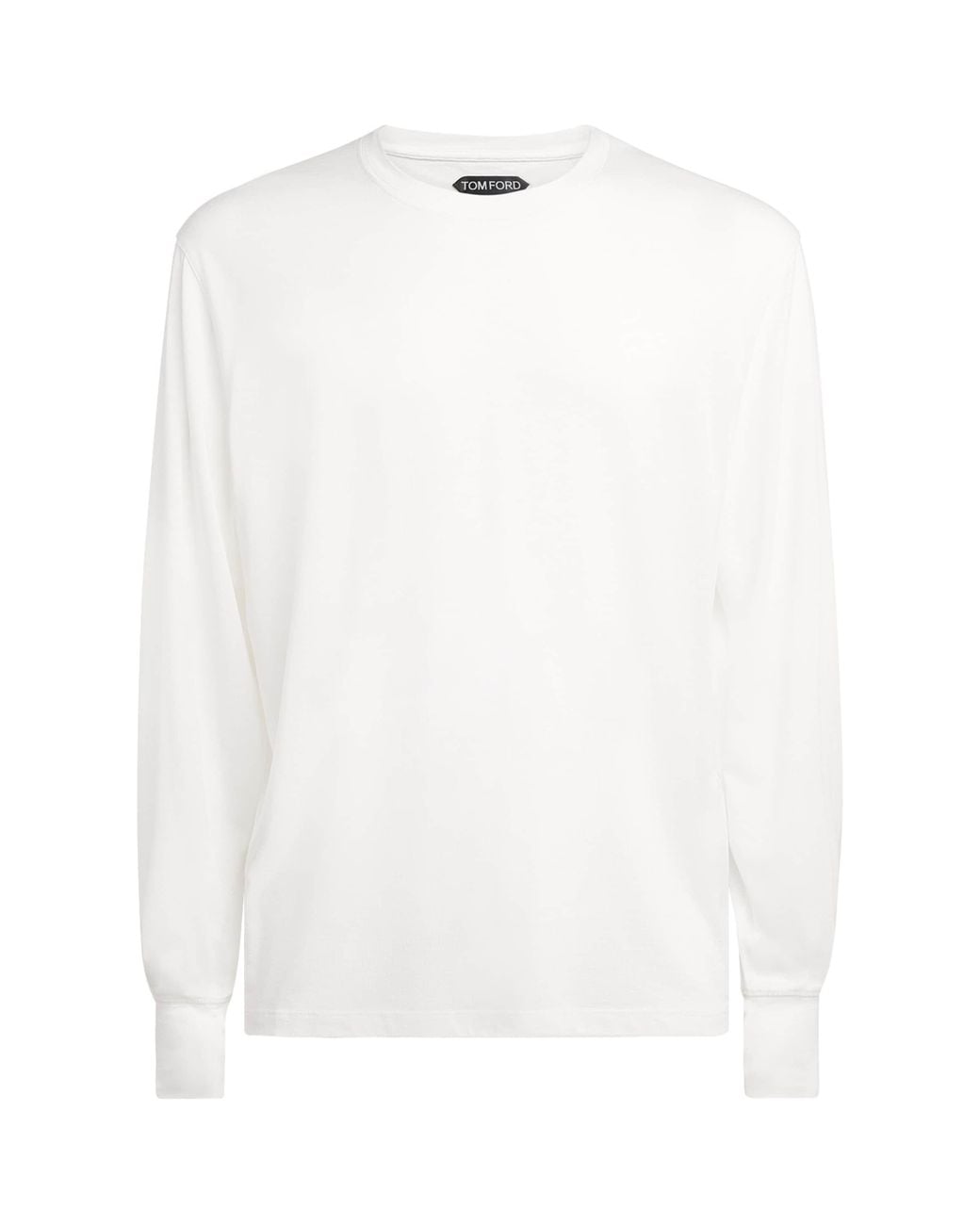 Tom Ford White Lyocell-Cotton Long-Sleeve T-Shirt for men