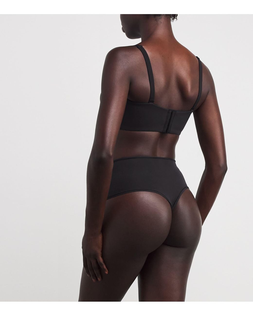 Skims Black Fits Everybody High-Rise Thong