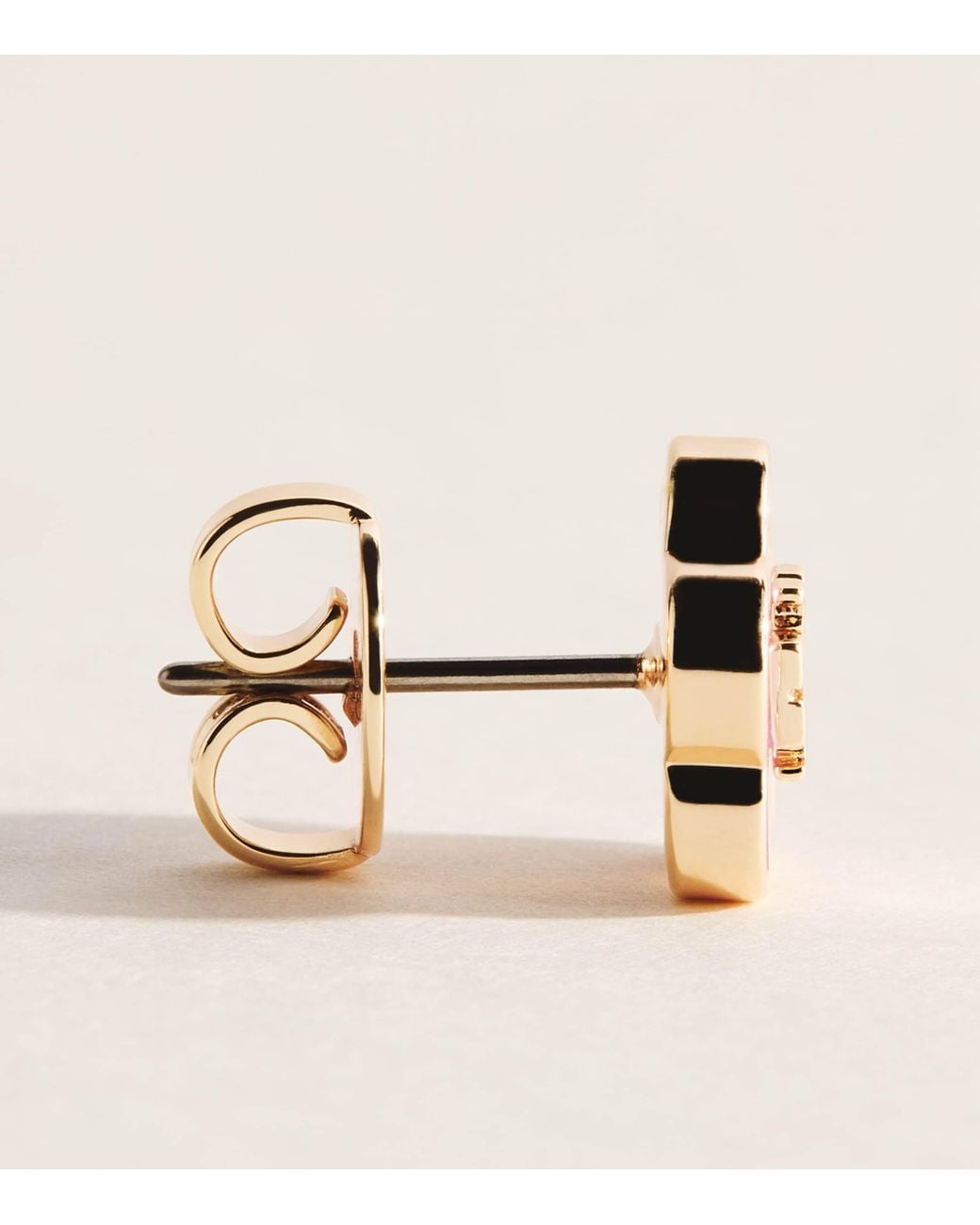 Tory Burch Pink Plated Mother-Of-Pearl Forget-Me-Not Earrings