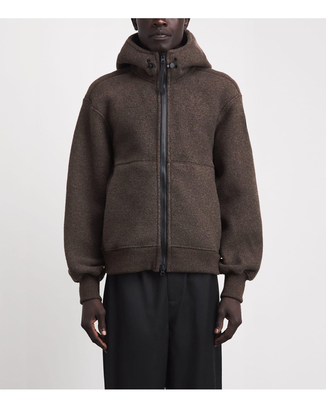 Canada Goose Gray Wool-Blend Fleece Chilliwack Bomber Jacket for men