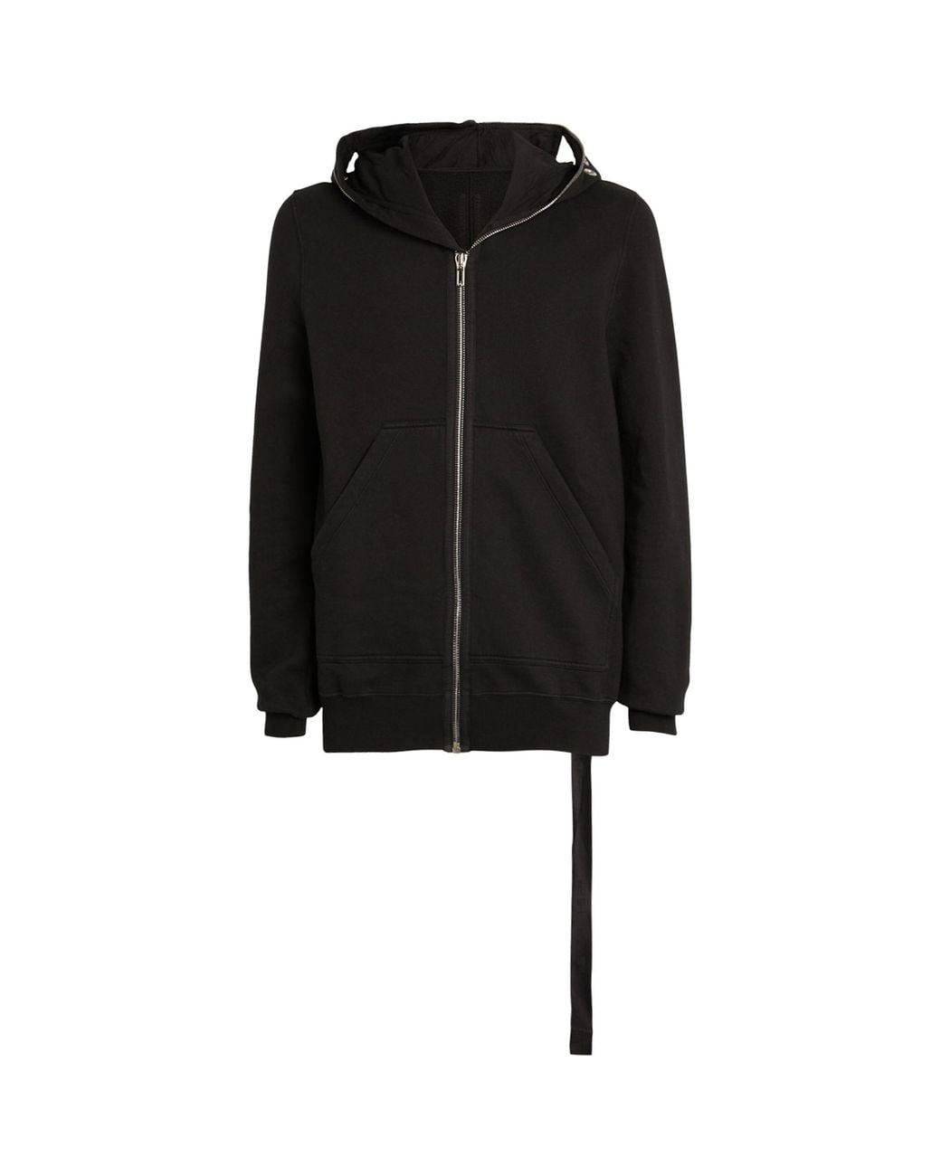 rick-owens-black-Zip-up-Hoodie