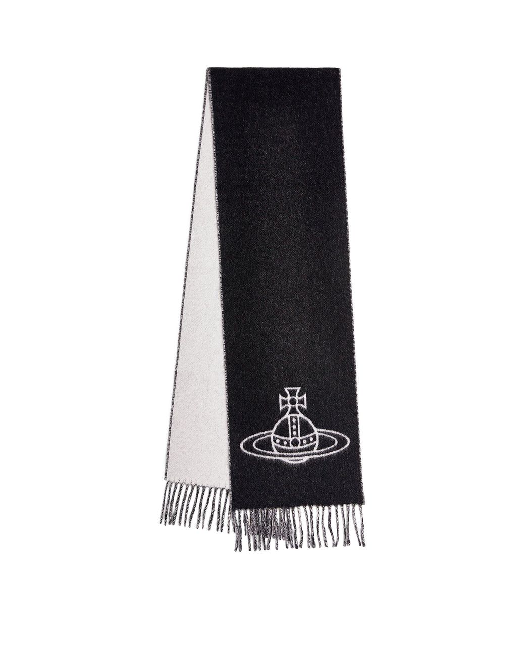 Vivienne Westwood Wool Two-side Orb Scarf in Black | Lyst Canada
