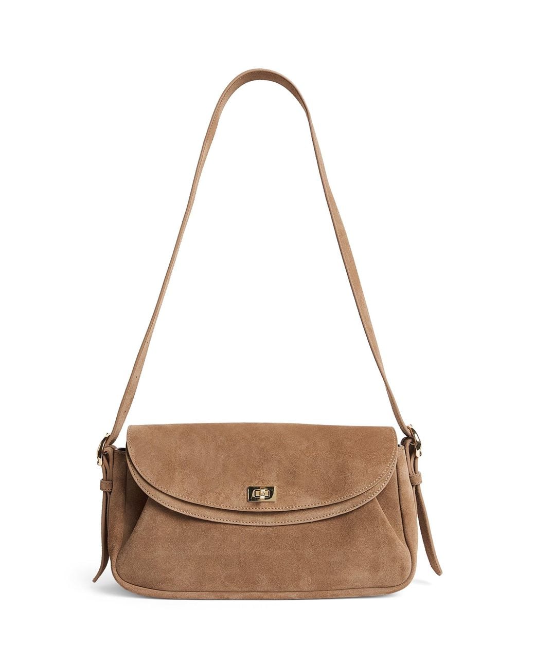 Sandro Natural Suede Le Mambo Cross-Body Bag