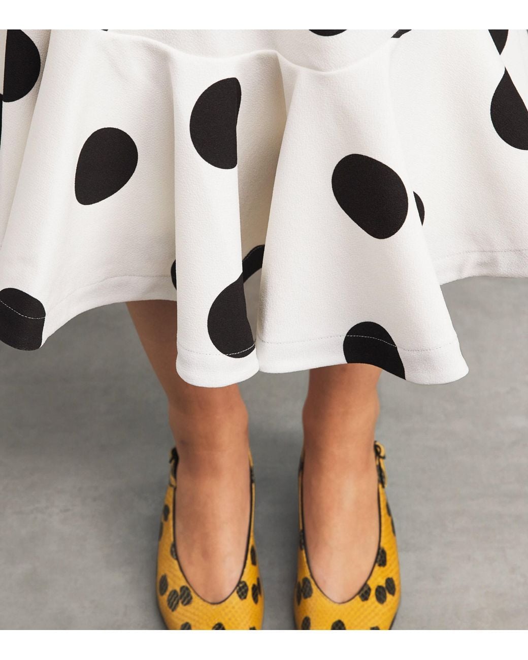 Jacquemus White Polka-Dot Palmier Midi Dress