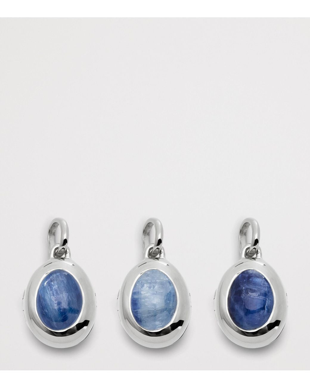 Monica Vinader Blue Sterling And Kyanite September Birthstone Locket