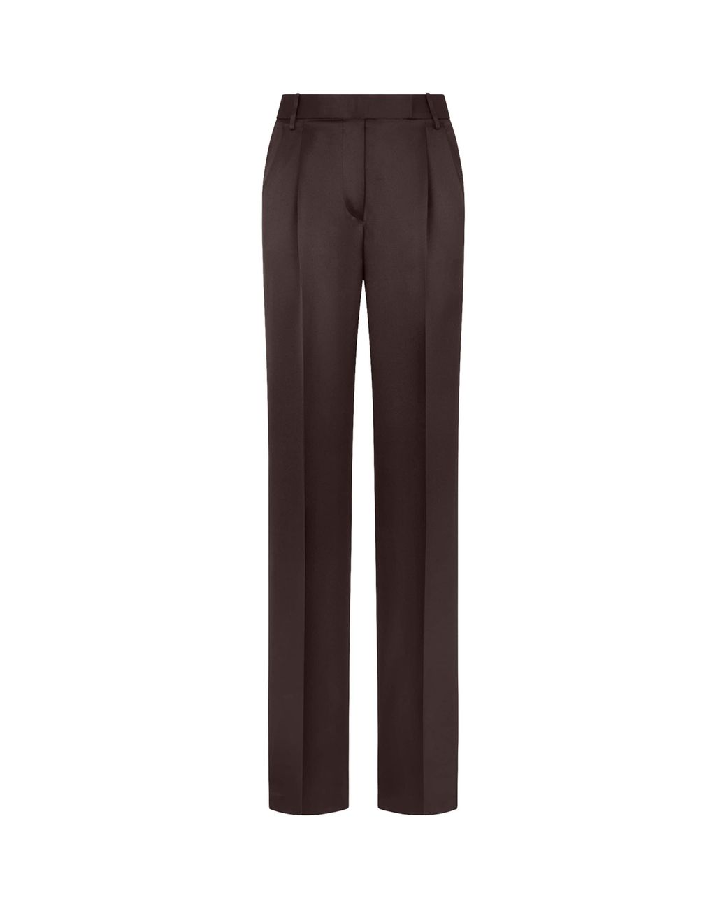 Tom Ford Brown Silk Tailored Trousers